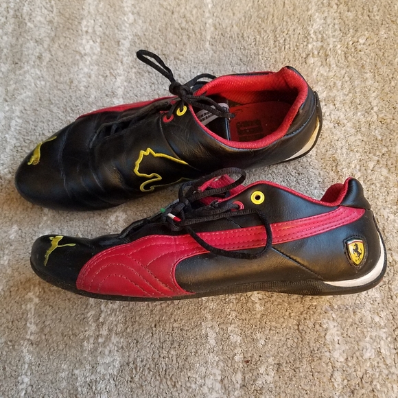 puma ferrari shoes black red